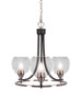 Toltec Lighting - 3403-MBBN-4100 - Three Light Chandelier - Paramount - Matte Black & Brushed Nickel
