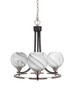 Toltec Lighting - 3403-MBBN-4109 - Three Light Chandelier - Paramount - Matte Black & Brushed Nickel