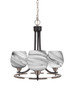 Toltec Lighting - 3403-MBBN-4819 - Three Light Chandelier - Paramount - Matte Black & Brushed Nickel