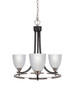 Toltec Lighting - 3403-MBBN-500 - Three Light Chandelier - Paramount - Matte Black & Brushed Nickel