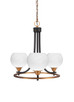 Toltec Lighting - 3403-MBBR-4101 - Three Light Chandelier - Paramount - Matte Black & Brass