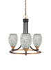 Toltec Lighting - 3403-MBBR-4165 - Three Light Chandelier - Paramount - Matte Black & Brass