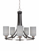 Toltec Lighting - 3405-MBBN-4062 - Five Light Chandelier - Paramount - Matte Black & Brushed Nickel