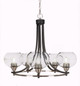 Toltec Lighting - 3405-MBBN-4100 - Five Light Chandelier - Paramount - Matte Black & Brushed Nickel