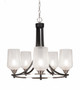 Toltec Lighting - 3405-MBBN-4250 - Five Light Chandelier - Paramount - Matte Black & Brushed Nickel