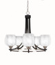 Toltec Lighting - 3405-MBBN-4811 - Five Light Chandelier - Paramount - Matte Black & Brushed Nickel