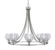 Toltec Lighting - 3408-BN-5110 - Eight Light Chandelier - Paramount - Brushed Nickel