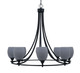 Toltec Lighting - 3408-MB-4022 - Eight Light Chandelier - Paramount - Matte Black