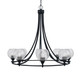 Toltec Lighting - 3408-MB-4102 - Eight Light Chandelier - Paramount - Matte Black