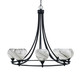 Toltec Lighting - 3408-MB-4109 - Eight Light Chandelier - Paramount - Matte Black