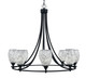 Toltec Lighting - 3408-MB-4165 - Eight Light Chandelier - Paramount - Matte Black