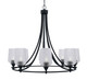 Toltec Lighting - 3408-MB-4250 - Eight Light Chandelier - Paramount - Matte Black