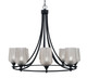 Toltec Lighting - 3408-MB-4253 - Eight Light Chandelier - Paramount - Matte Black