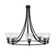 Toltec Lighting - 3408-MB-461 - Eight Light Chandelier - Paramount - Matte Black
