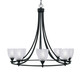 Toltec Lighting - 3408-MB-500 - Eight Light Chandelier - Paramount - Matte Black