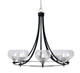 Toltec Lighting - 3408-MBBN-202 - Eight Light Chandelier - Paramount - Matte Black & Brushed Nickel