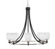 Toltec Lighting - 3408-MBBN-4021 - Eight Light Chandelier - Paramount - Matte Black & Brushed Nickel