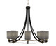 Toltec Lighting - 3408-MBBN-4062 - Eight Light Chandelier - Paramount - Matte Black & Brushed Nickel
