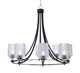Toltec Lighting - 3408-MBBN-4250 - Eight Light Chandelier - Paramount - Matte Black & Brushed Nickel