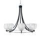 Toltec Lighting - 3408-MBBN-4811 - Eight Light Chandelier - Paramount - Matte Black & Brushed Nickel