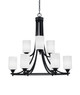 Toltec Lighting - 3409-MB-3001 - Nine Light Chandelier - Paramount - Matte Black