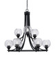 Toltec Lighting - 3409-MB-4102 - Nine Light Chandelier - Paramount - Matte Black