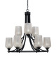Toltec Lighting - 3409-MB-4253 - Nine Light Chandelier - Paramount - Matte Black