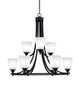 Toltec Lighting - 3409-MB-460 - Nine Light Chandelier - Paramount - Matte Black