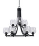 Toltec Lighting - 3409-MB-4812 - Nine Light Chandelier - Paramount - Matte Black