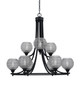 Toltec Lighting - 3409-MB-5110 - Nine Light Chandelier - Paramount - Matte Black