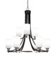 Toltec Lighting - 3409-MBBN-310 - Nine Light Chandelier - Paramount - Matte Black & Brushed Nickel