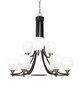 Toltec Lighting - 3409-MBBN-4021 - Nine Light Chandelier - Paramount - Matte Black & Brushed Nickel
