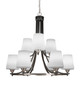 Toltec Lighting - 3409-MBBN-4031 - Nine Light Chandelier - Paramount - Matte Black & Brushed Nickel