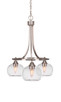 Toltec Lighting - 3413-BN-202 - Three Light Chandelier - Paramount - Brushed Nickel