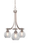 Toltec Lighting - 3413-BN-4102 - Three Light Chandelier - Paramount - Brushed Nickel