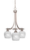Toltec Lighting - 3413-BN-4811 - Three Light Chandelier - Paramount - Brushed Nickel