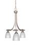 Toltec Lighting - 3413-BN-500 - Three Light Chandelier - Paramount - Brushed Nickel