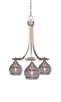 Toltec Lighting - 3413-BN-5112 - Three Light Chandelier - Paramount - Brushed Nickel