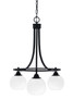 Toltec Lighting - 3413-MB-4101 - Three Light Chandelier - Paramount - Matte Black