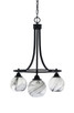 Toltec Lighting - 3413-MB-4109 - Three Light Chandelier - Paramount - Matte Black