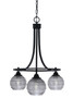 Toltec Lighting - 3413-MB-5112 - Three Light Chandelier - Paramount - Matte Black
