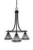 Toltec Lighting - 3413-MB-9105 - Three Light Chandelier - Paramount - Matte Black