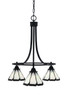 Toltec Lighting - 3413-MB-9125 - Three Light Chandelier - Paramount - Matte Black