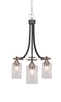 Toltec Lighting - 3413-MBBN-300 - Three Light Chandelier - Paramount - Matte Black & Brushed Nickel