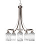 Toltec Lighting - 3415-BN-3009 - Five Light Chandelier - Paramount - Brushed Nickel