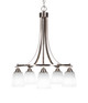 Toltec Lighting - 3415-BN-460 - Five Light Chandelier - Paramount - Brushed Nickel