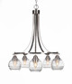 Toltec Lighting - 3415-BN-5110 - Five Light Chandelier - Paramount - Brushed Nickel