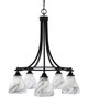 Toltec Lighting - 3415-MB-4769 - Five Light Chandelier - Paramount - Matte Black
