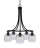 Toltec Lighting - 3415-MB-4812 - Five Light Chandelier - Paramount - Matte Black
