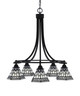 Toltec Lighting - 3415-MB-9105 - Five Light Chandelier - Paramount - Matte Black